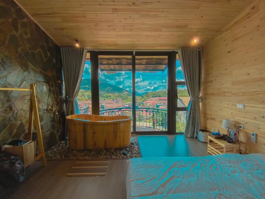 Phòng Giường Đôi Có Bồn Tắm Spa