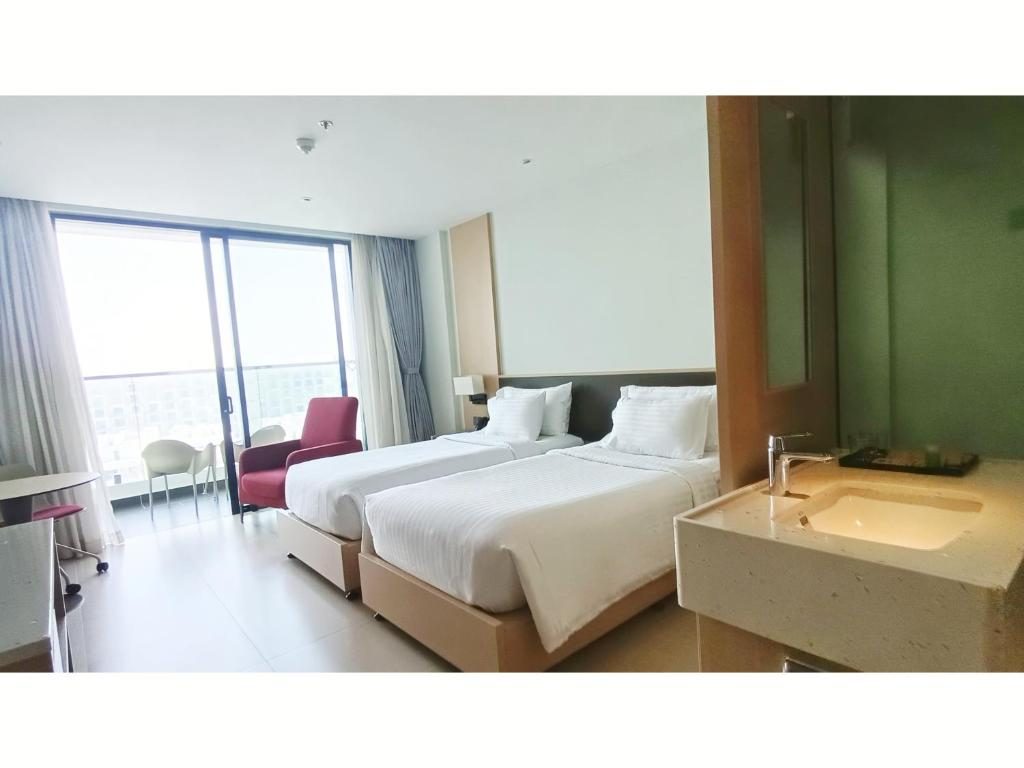 Phòng 2 Giường Đơn Nhìn Ra Biển