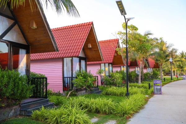 Bungalow bằng Gỗ nhìn ra Khu vườn