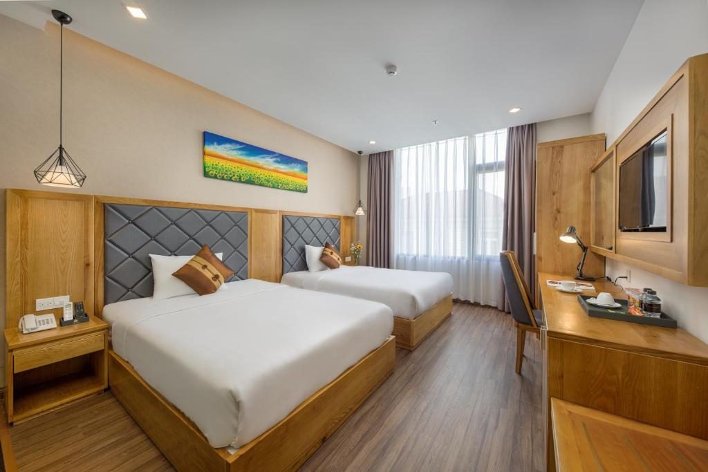 Phòng Premier 2 Giường Đơn Nhìn ra cảnh Thành phố