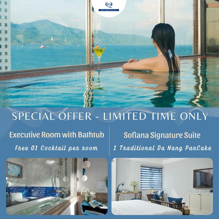 Sofiana My Khe Hotel & Spa – Rooftop Pool Bar – Free 01 Draught Beer and 20-minute Spa per Room