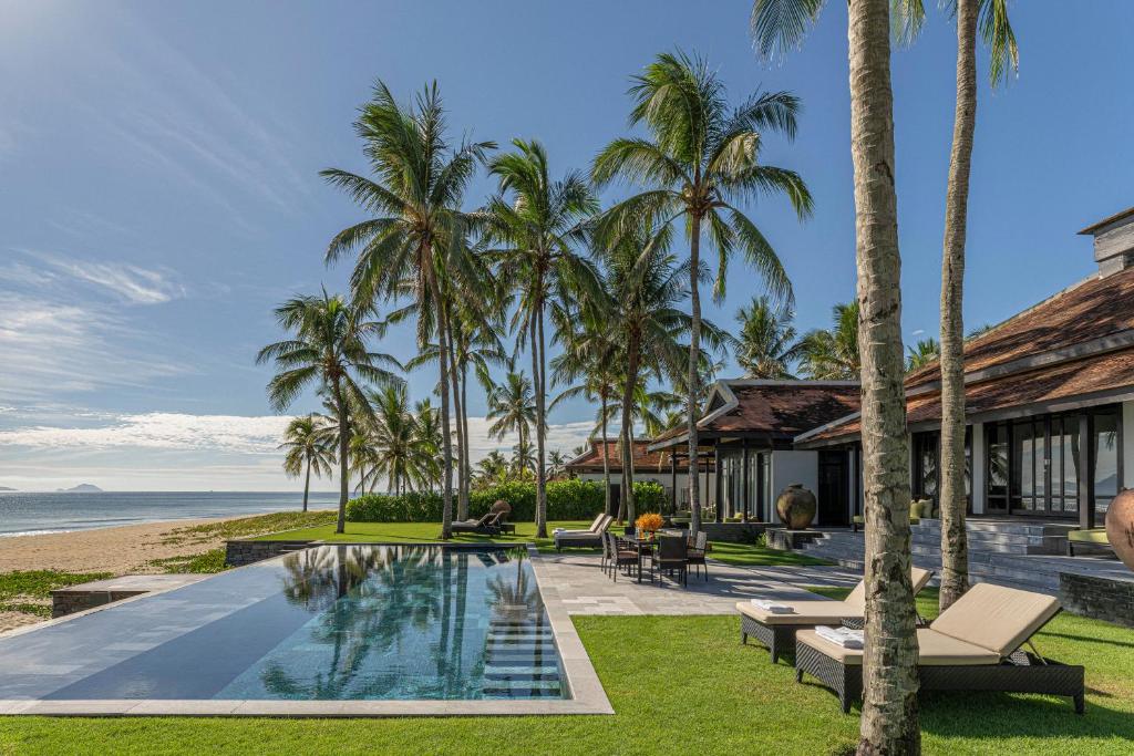 Three Bedroom Beachfront Pool Villa – Room Rate inclusive of breakfast for 2 adults per bedroom